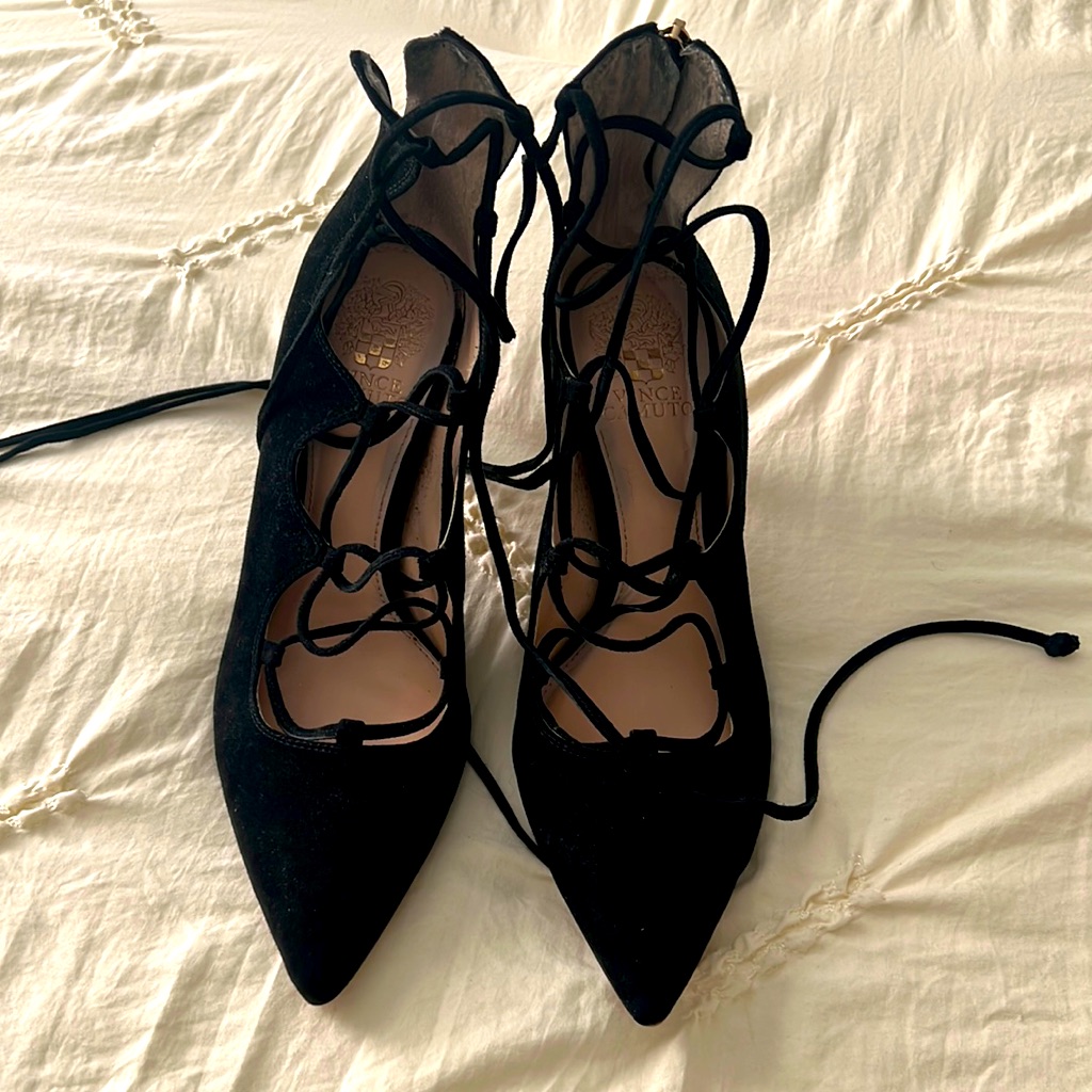 Vince Camuto Strapy Zip Back Heel